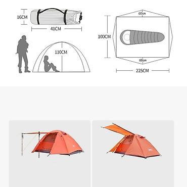 Палатки: Палатки двухслойные Desert Fox Лёгкие Компактные Ветроустойчевые — 12