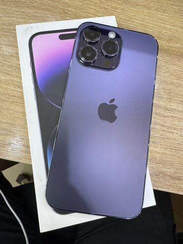 Apple iPhone: IPhone 14 Pro Max, Б/у, 128 ГБ, Deep Purple, Коробка, 90 %