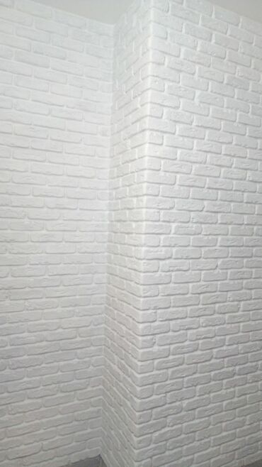 metbex kafeli: Ağ kərpic fakturalı divar örtüyü - Material: dekorativ kərpic