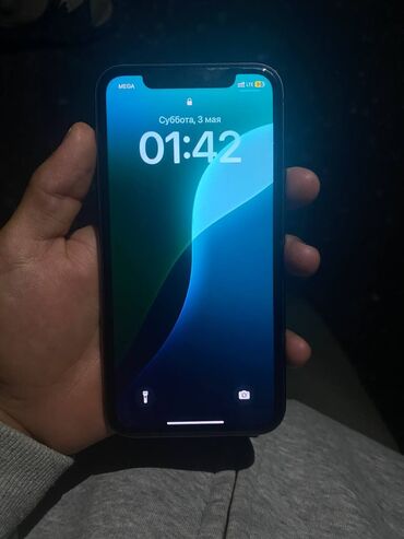 Apple iPhone: IPhone 11, Б/у, 128 ГБ, Jet Black, Защитное стекло, Чехол, Коробка, 72 %