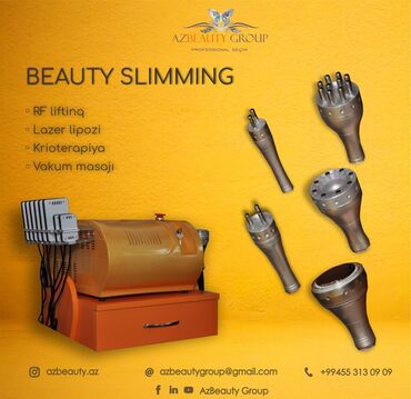 Kosmetoloji aparatlar: Beauty Slimming – çox funksiyalı arıqlama cihazı -RF-liftinq – 1, 3, 8