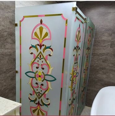 Duş kabinaları, arakəsmələr: Yeni Üstü açıq kabina, Künc üçün, Pulsuz çatdırılma — 8