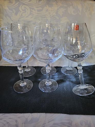 Čaše: Case eko kristal Luxion italijanske za vino,koktele. Case italijanske — 6