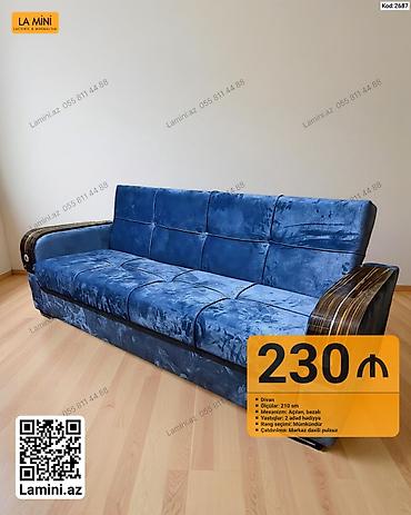Məhsul: Divan (Kod: 2687) - Ölçü: 210 sm - Mexanizm: Açılan, bazalı lalafo.az -da Məhsul: Divan (Kod: 2687) - Ölçü: 210 sm - Mexanizm: Açılan, bazalı