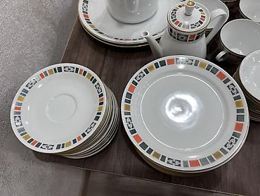 Qab-qacaq və mətbəx ləvazimatları: Çay dəsti, rəng - Ağ, Farfor, 12 nəfərlik, Almaniya — 4