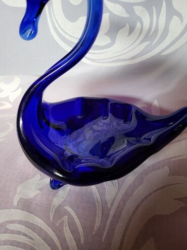 Ostali kućni dekor: Murano figura,pepeljara labud duvano staklo 70te. Figura,pepeljara — 7