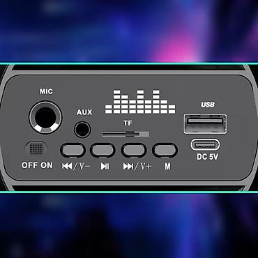 Audio: KAKUSIGA KK-8106 portativ səs sistemi - Güclü dinamik və rəngli LED — 2