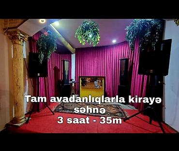 Другое оборудование: Tam avadanlıqlarla kirayə səhnə xidməti - 3 saat – 35 m - Səhnə — 1