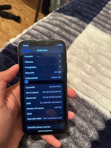 IPhone X, 64 GB, Qara, Qırıq