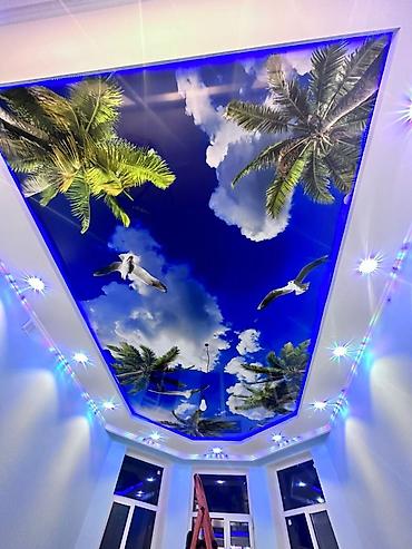 Натяжной потолок: Натяжной потолок 3D потолки, Глянцевое, Матовое Бесплатная консультация, Бесплатный замер, Гарантия — 6