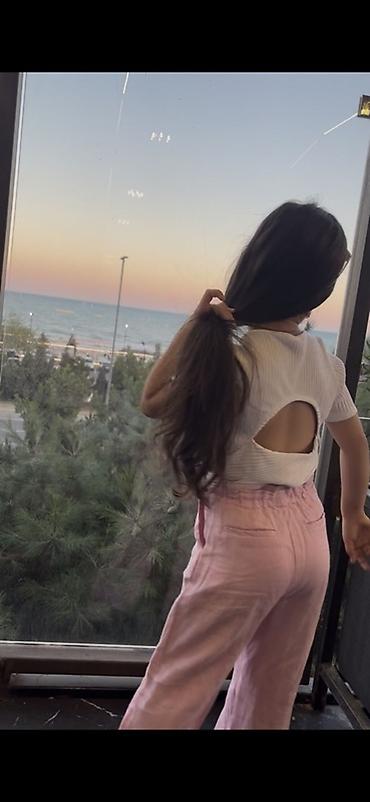 usaq velosiped: Uşaq üçün qısaqol ağ trikotaj bluz. Zara - Material: yumşaq, elastik — 2