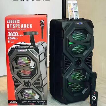 караоке микрафоны: Bluetooth колонка 40W с подсветкой, микрофоном и пультом 📄 Описание