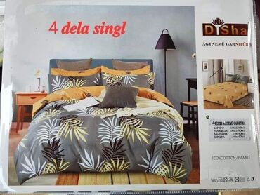 Posteljina: Pamučna posteljina singl 4 dela Cena 2600 din Set sadrzi 4 dela — 2