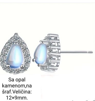 Minđuše: Minđuše na šraf, Materijal: Cirkon — 7