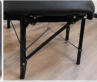 Digər salon, tibbi mebel: Portativ masaj masası – qatlanan, dəri örtüklü Xüsusiyyətlər: - — 3