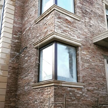 Fasad işləri: Kabançik travertin dekorativni daş usdasi — 11