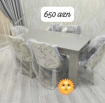 islenmis kunc divani: Qonaq otağı üçün, Yeni, Dördbucaq masa, 6 stul — 1