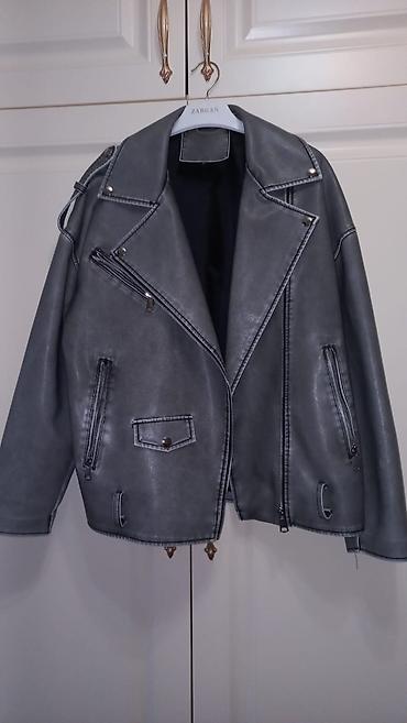Qara-boz rəngli biker üslubunda dəri gödəkçə Çox az istifadə olunub,L lalafo.az -da Qara-boz rəngli biker üslubunda dəri gödəkçə Çox az istifadə olunub,L