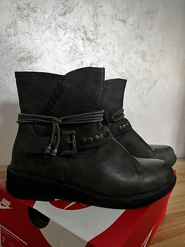 stranger things majica pull and bear: Ženske gležnjače, tamnosive boje, sa bočnim rajsferšlusom za lako — 2
