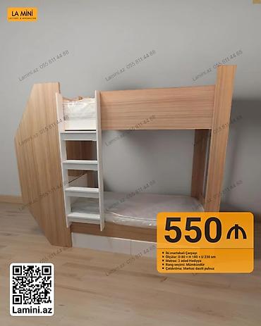 lamini mebel: İki mərtəbəli çarpayı – La Mini (Laconic & Minimalism) - Ölçülər — 1