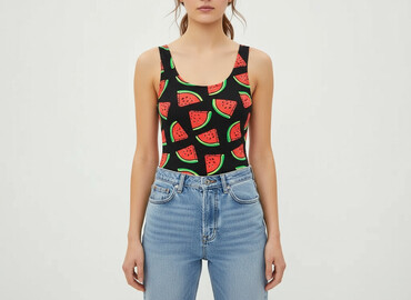 t shirty ze złotym nadrukiem: H&M Divided, Жіноче боді, розмір M