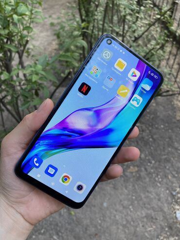 телефон с антенной: Redmi, Redmi Note 9, Б/у, 128 ГБ, цвет - Синий, 1 SIM, 2 SIM