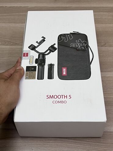 makyaj çantası: Zhiyun Smooth 5 Combo – smartfonlar üçün 3-oxlu stabilizator seti ən