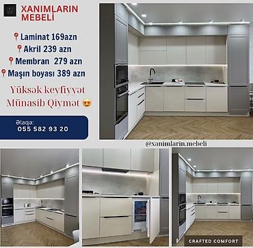 soba qiymətləri: Xanımların Mebeli – müasir mətbəx mebel dəstləri Material seçimləri — 1