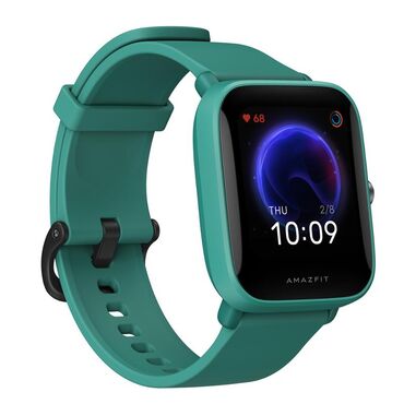 охладитель телефона: Смарт-часы Amazfit Bip 3 Pro в ярко-зеленом корпусе с квадратным