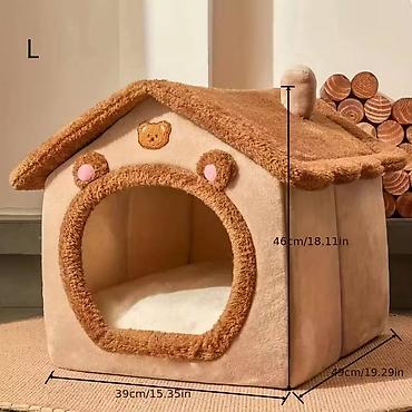ev itleri ucuz: 🐻 Pişik və Kiçik İtlər üçün İsti və Rahat Ev – Sevimli Dizayn 🐶 Ev — 1