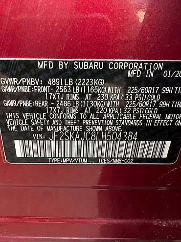 Subaru: Subaru Forester: 2020 г., Бензин — 13