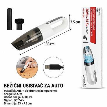 KMT USB punjivi usisivač za automobil 2000929 Opis: Kompaktan bežični