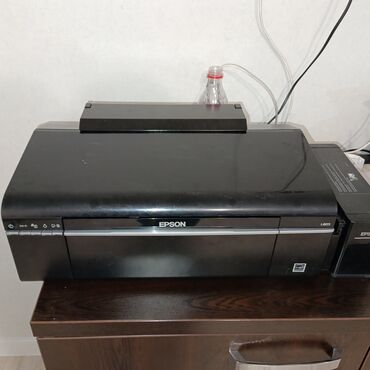 Принтеры: Принтер 6 цветов Epson L805 Wi-Fi заводская донорка, рабочий, дюзы