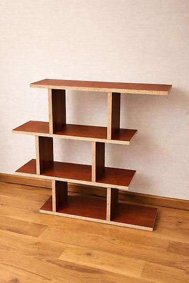 Rəflər: Müasir dizaynlı çoxsəviyyəli rəf - Material: ağac teksturalı — 1