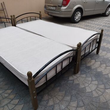 carpayilarin qiymeti: Б/у, Односпальная кровать, Без подьемного механизма, С матрасом, Без выдвижных ящиков, Азербайджан
