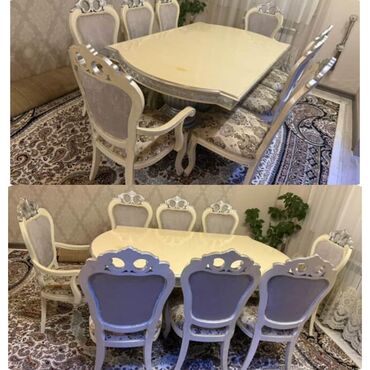 стулья качалки: RumiMasa desti 700₼ satilir .Dest 1400₼ alinib ve ideal veziyyetdedi