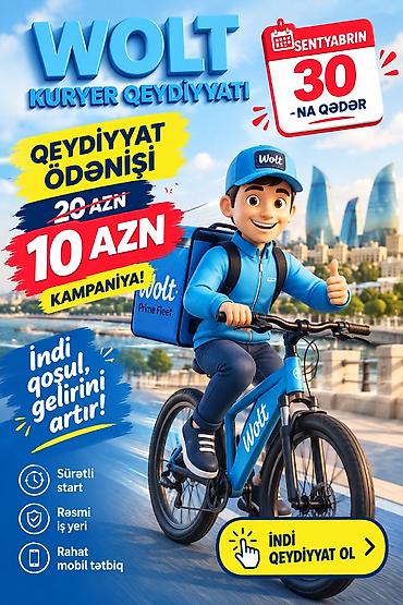 Piyada kuryer tələb olunur, İstənilən yaş, Təcrübəsiz, Gündəlik ödəniş lalafo.az -da — 1 Piyada kuryer tələb olunur, İstənilən yaş, Təcrübəsiz, Gündəlik ödəniş — 1