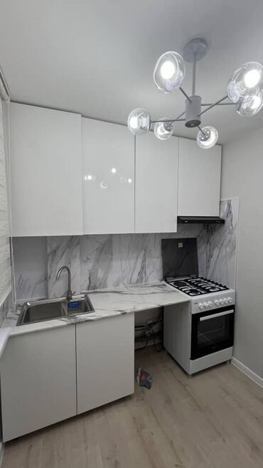 купить квартиру в бишкеке вторичное жилье: 3 комнаты, 58 м², 104 серия, 1 этаж, Дизайнерский ремонт