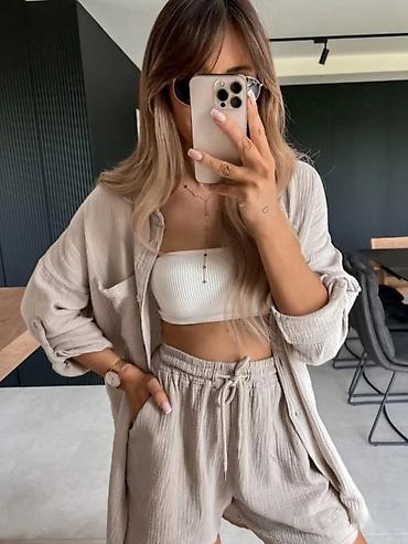 Kompleti: Komplet košulja i šorc - Dvodijelni set: široka košulja na dugmad i — 6