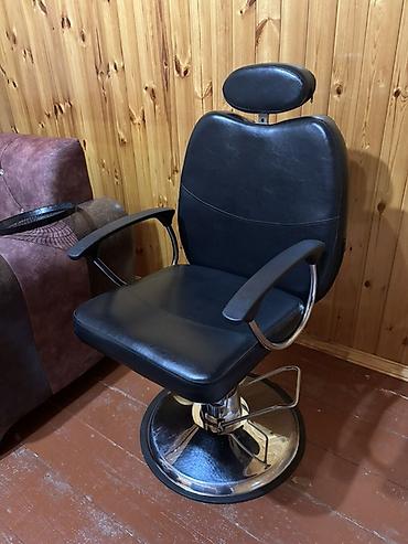 2 ci el mebeller: Peşəkar bərbər/kosmetologiya kreslosu - Rəng: qara - Material: asan — 1