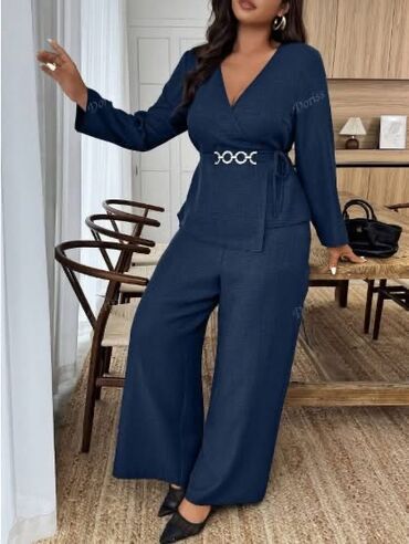 Kompleti: 🌟Damski dvodelni komplet – elegantni blejzer na preklop i široke — 6