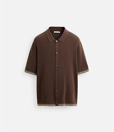 Рубашки: Мужская рубашка, XL, Zara, Новый, цвет - Коричневый, Самовывоз — 2