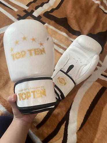 Перчатки: Боксерские перчатки Top Ten, 10 oz - Материал: натуральная кожа — 1