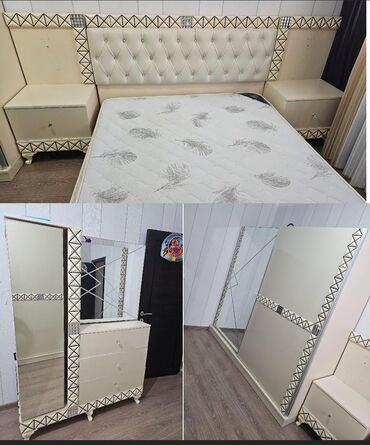 Divan və masa dəstləri: İkinəfərlik çarpayı, Dolab, Termo, 2 tumba, İşlənmiş