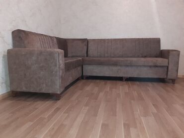 kuxna mebeli 2023: Угловой диван, Новый, Нераскладной, Без подьемного механизма, Набук, Бесплатная доставка на адрес