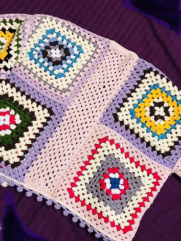 Üst geyimi: Rəngarəng əl işi toxunma kardiqan - Dizayn: Klassik “granny square” — 7