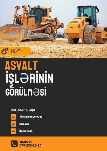 Landşaft işləri: Asvalt örtüyünün çəkilməsi Bakı və rayonlarda yol, küçə, həyət, qaraj — 3