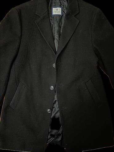 стеганый: Мужское пальто, 2XL, Б/у, цвет - Черный, Самовывоз — 1