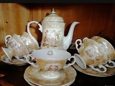çay servis: Çay dəsti, rəng - Bej, Farfor, 5 nəfərlik, Polşa — 2