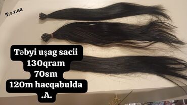 Розетки: Təbii uşaq saçı – uzatma və parik işləri üçün. - Material: 100%